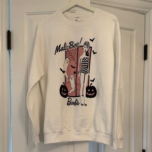 Barbie | White Halloween Graphic Sweatshirt | S